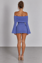 Fuzzy Bardot Mini Dress