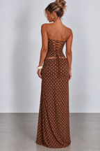 Strapless Polka Dot Cutout Set