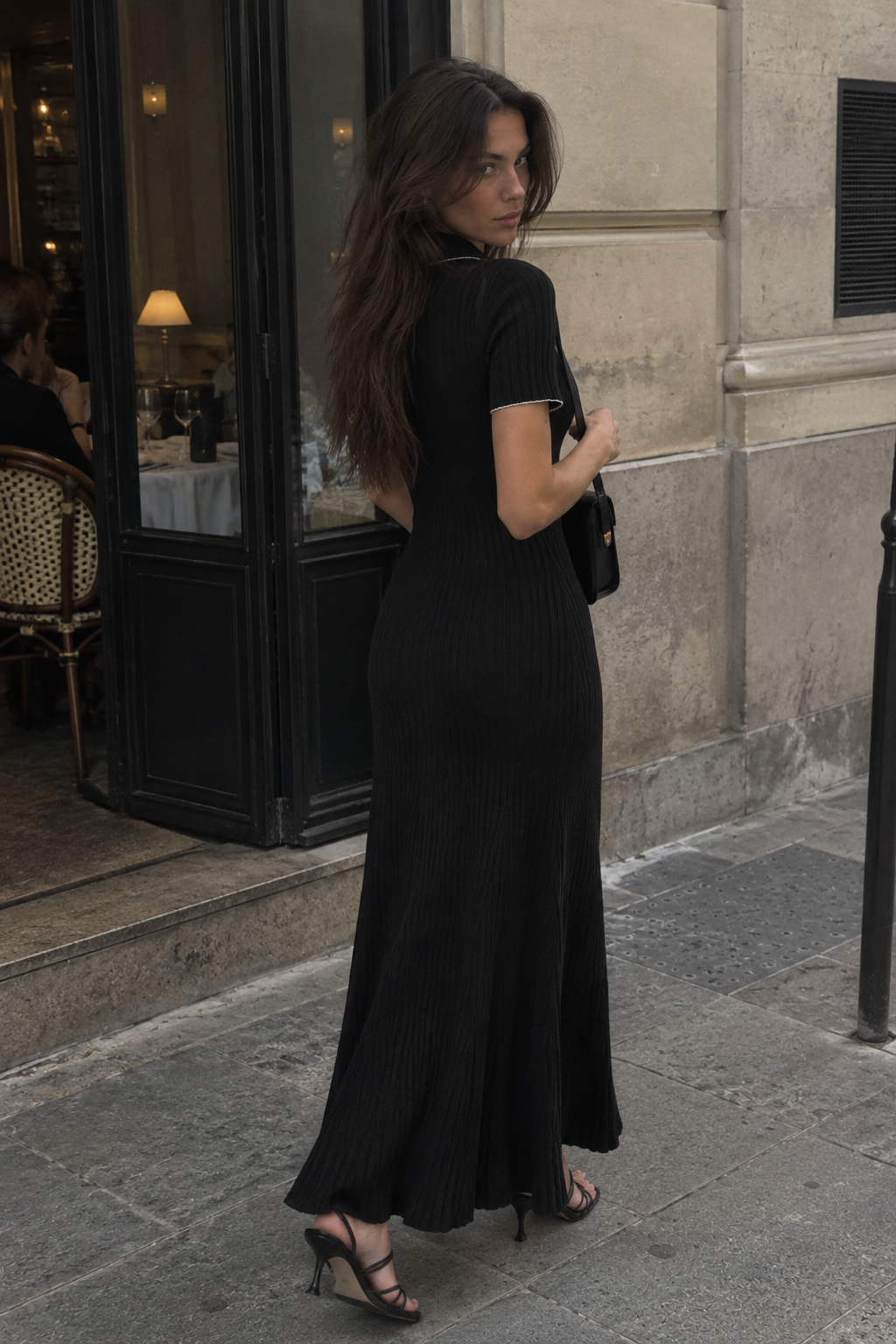 Ribbed Knit Midi Dress