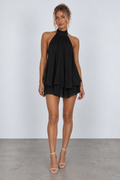 Mini Halter Dress Tiered Ruffle Hem