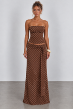 Strapless Polka Dot Cutout Set