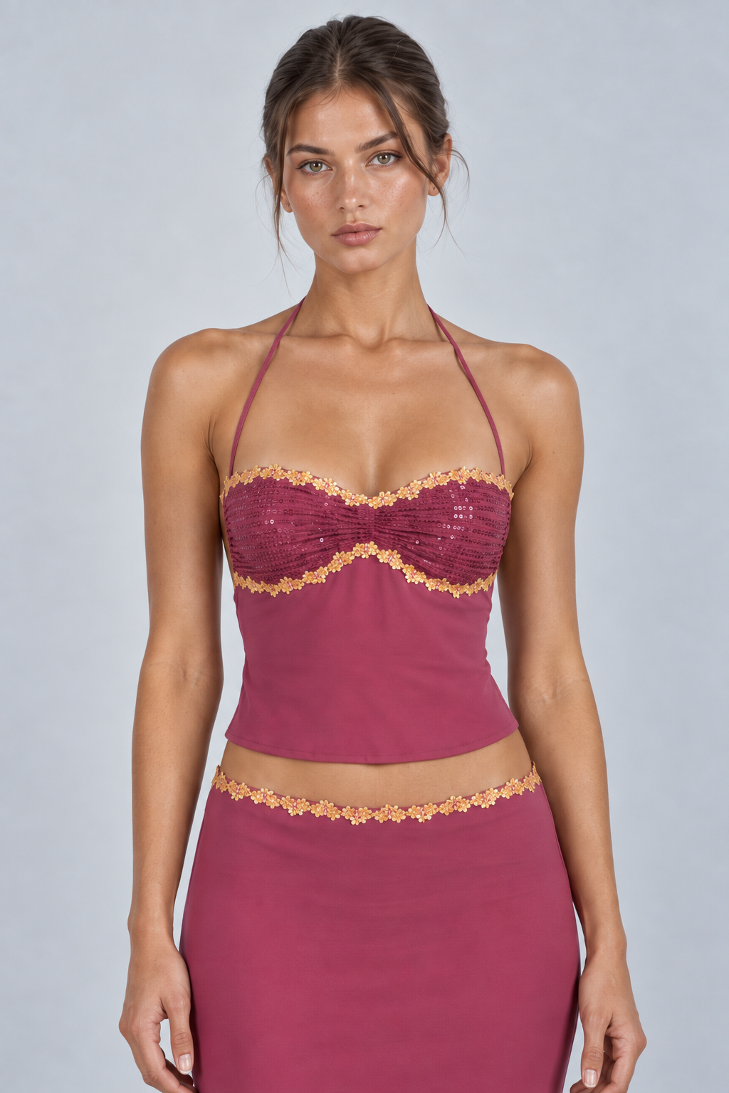 Sequin Halter Set