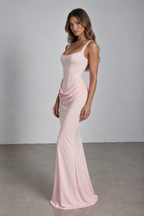 Corset Ruched Maxi Dress