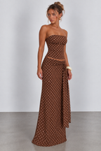 Strapless Polka Dot Cutout Set