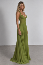 Lime Corset Maxi dress