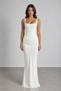 Corset Ruched Maxi Dress