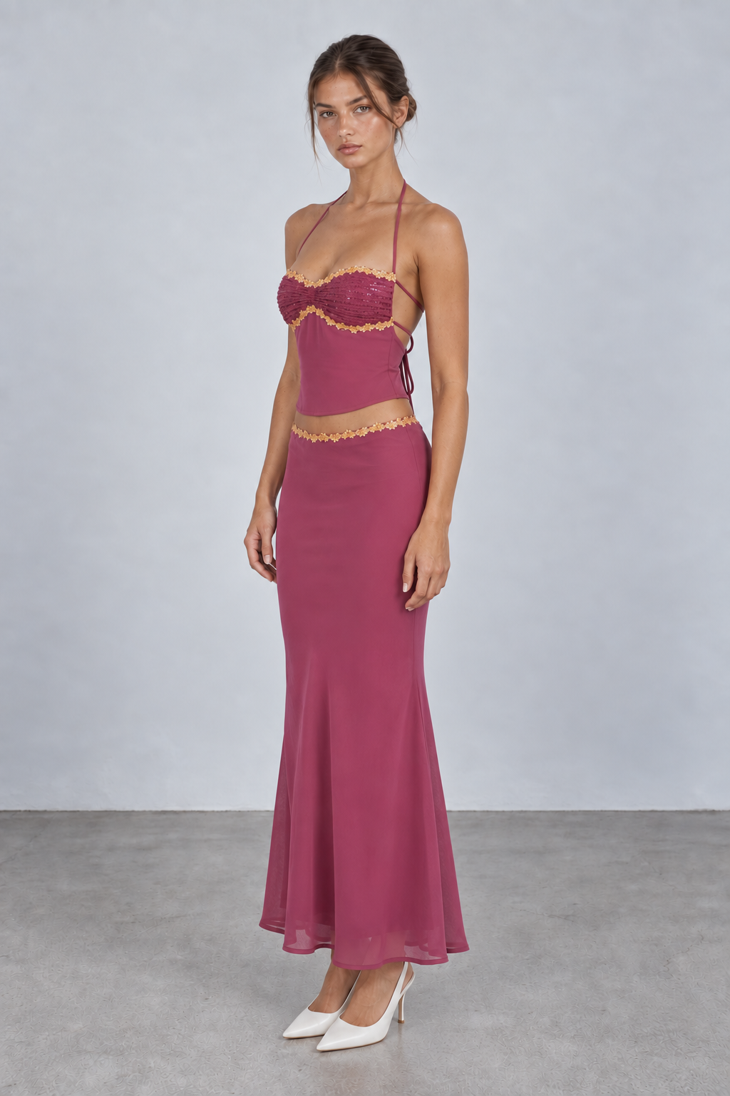 Sequin Halter Set