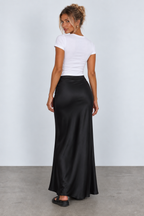 Black Flared Maxi Skirt