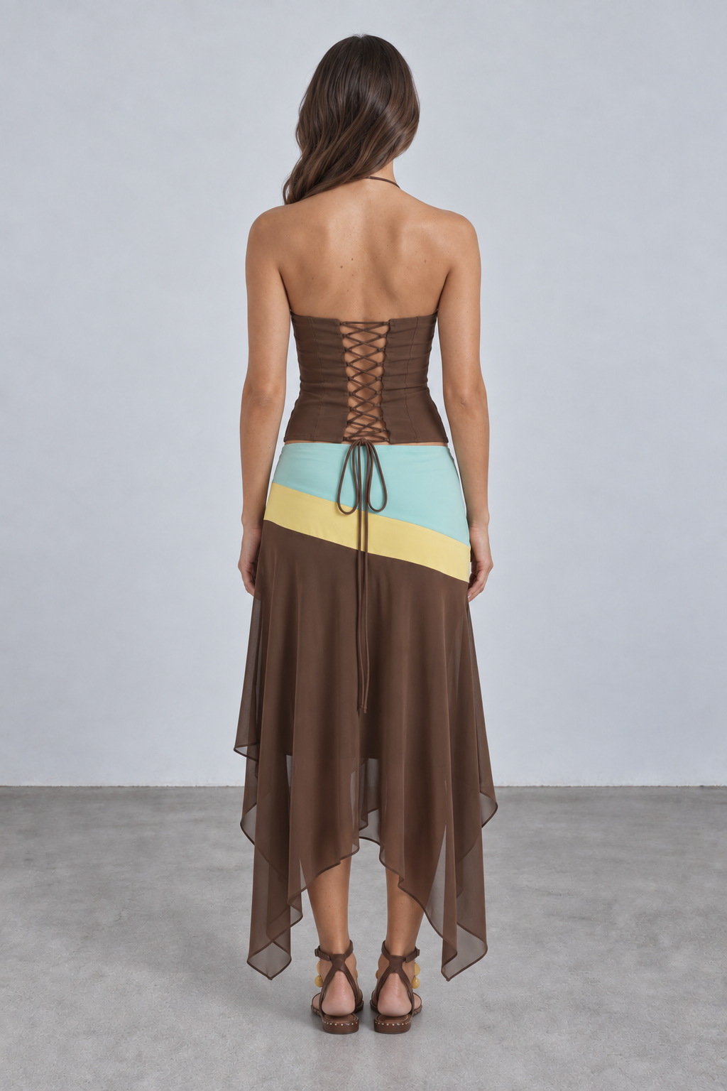 Colorblock Halter Set