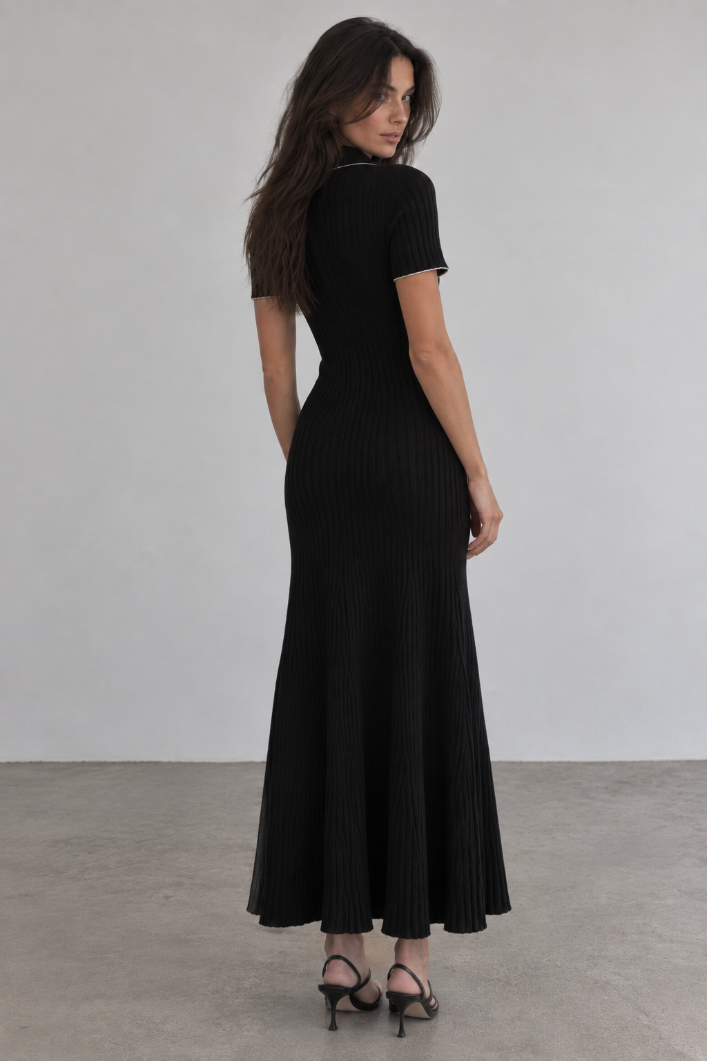 Ribbed Knit Midi Dress