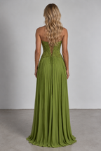 Lime Corset Maxi dress