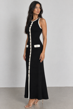 Sleeveless Button-Front Midi Dress