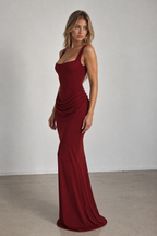 Corset Ruched Maxi Dress