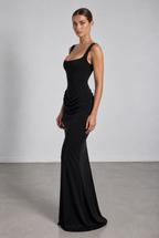 Corset Ruched Maxi Dress